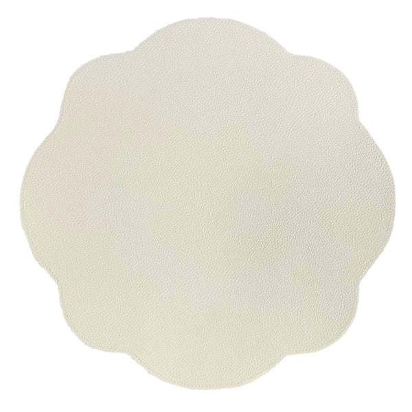 Jogo americano impermeável redondo face bege 42cm Lolahome