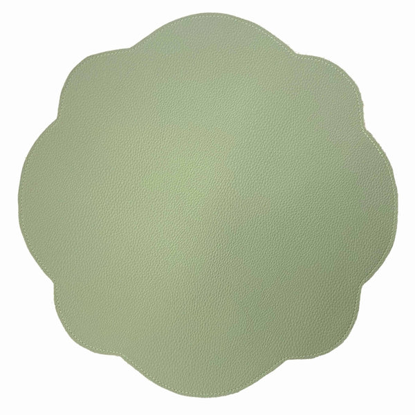 Jogo americano impermeável redondo face verde 42cm Lolahome