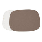 JOGO AMERICANO DUPLA FACE IMPERMEÁVEL RETANGULAR BRANCO E MARROM 46X35CM