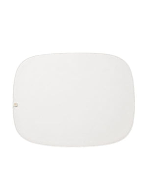 JOGO AMERICANO DUPLA FACE IMPERMEÁVEL RETANGULAR BRANCO E MARROM 46X35CM