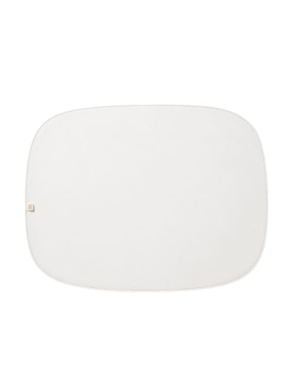 JOGO AMERICANO DUPLA FACE IMPERMEÁVEL RETANGULAR BRANCO E MARROM 46X35CM
