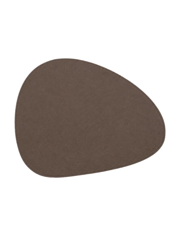 JOGO AMERICANO DUPLA FACE IMPERMEÁVEL ORGÂNICO MARROM E BRANCO 39X33CM