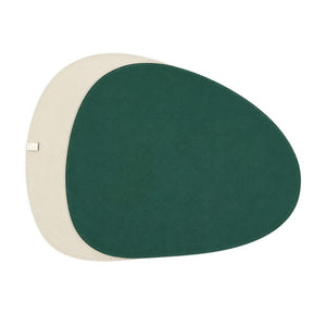 JOGO AMERICANO DUPLA FACE IMPERMEÁVEL ORGANICO BEGE E VERDE 39CM