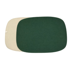 JOGO AMERICANO DUPLA FACE IMPERMEÁVEL ORGÂNICO VERDE E BEGÊ 46X35CM