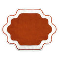 Jogo americano Easy Clean Ella terracota e branco - Lolahome