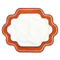Jogo americano Easy Clean Ella branco e terracota 47x37cm Lolahome
