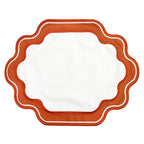Jogo americano Easy Clean Ella branco e terracota 47x37cm Lolahome