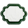 Jogo americano easy clean Ella branco e verde 47x37cm Lolahome