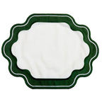 Jogo americano easy clean Ella branco e verde 47x37cm Lolahome