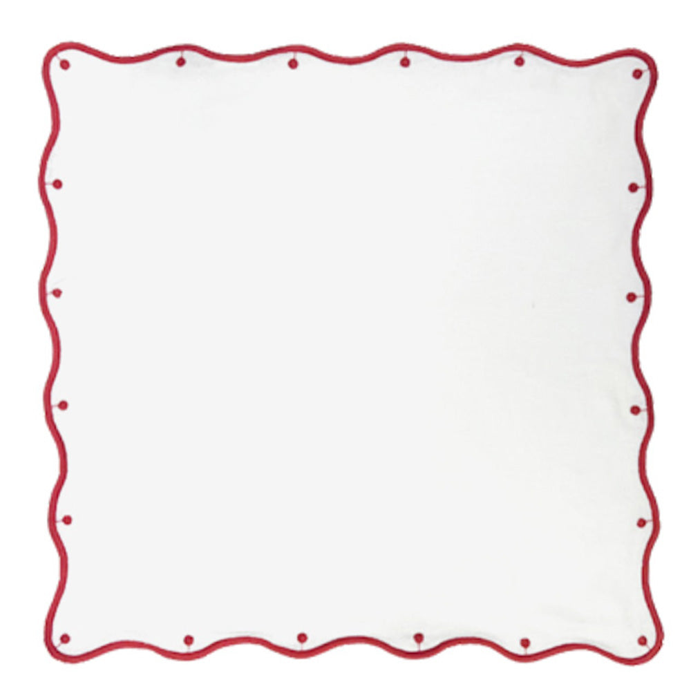 GUARDANAPO DE LINHO BOLINHAS VERMELHAS