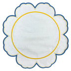 JOGO AMERICANO EASY CLEAN FLOWERSCAPE AZUL E AMARELO 40CM