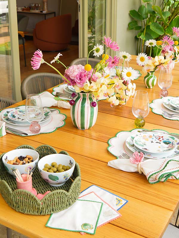 Jogo americano Easy Clean Flowerscape produzido no Brasil Lolahome