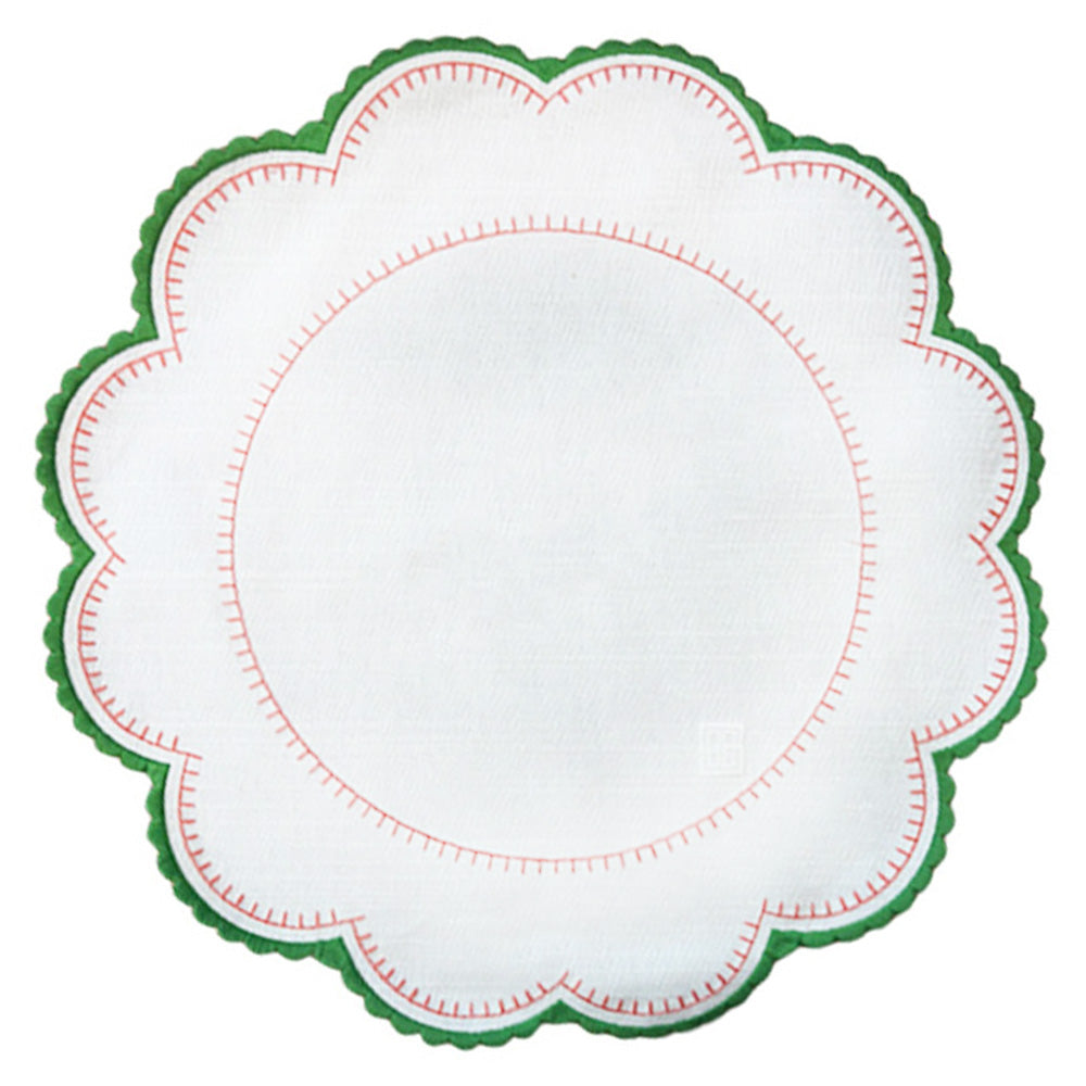 Jogo americano Easy Clean Flowerscape verde e rosa 40cm Lolahome