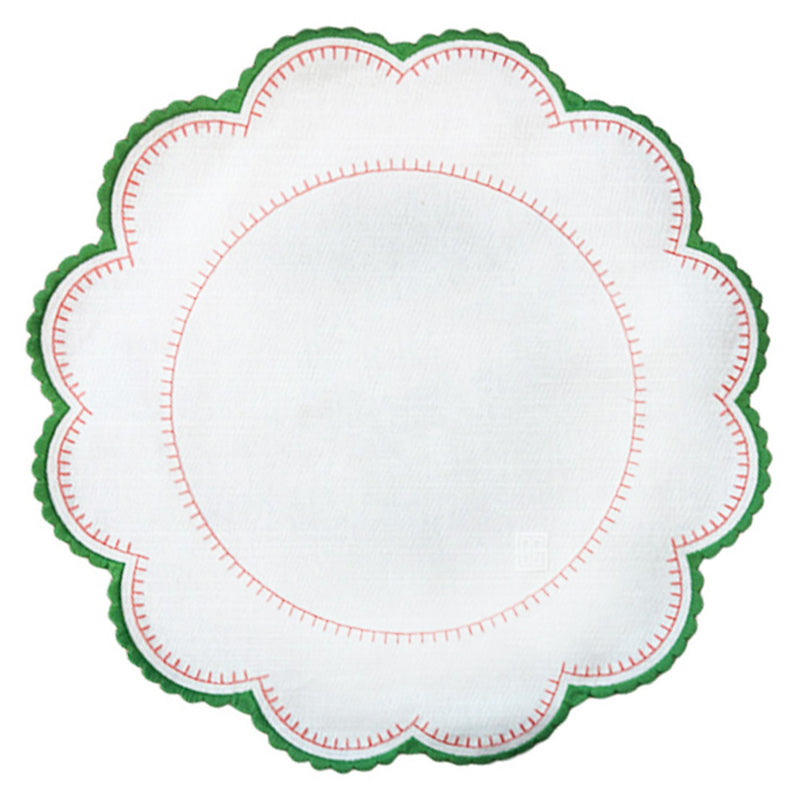Jogo americano Easy Clean Flowerscape verde e rosa 40cm Lolahome