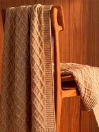 MANTA LOSANGOS CASHMERE TOUCH MARROM 130X180 CM