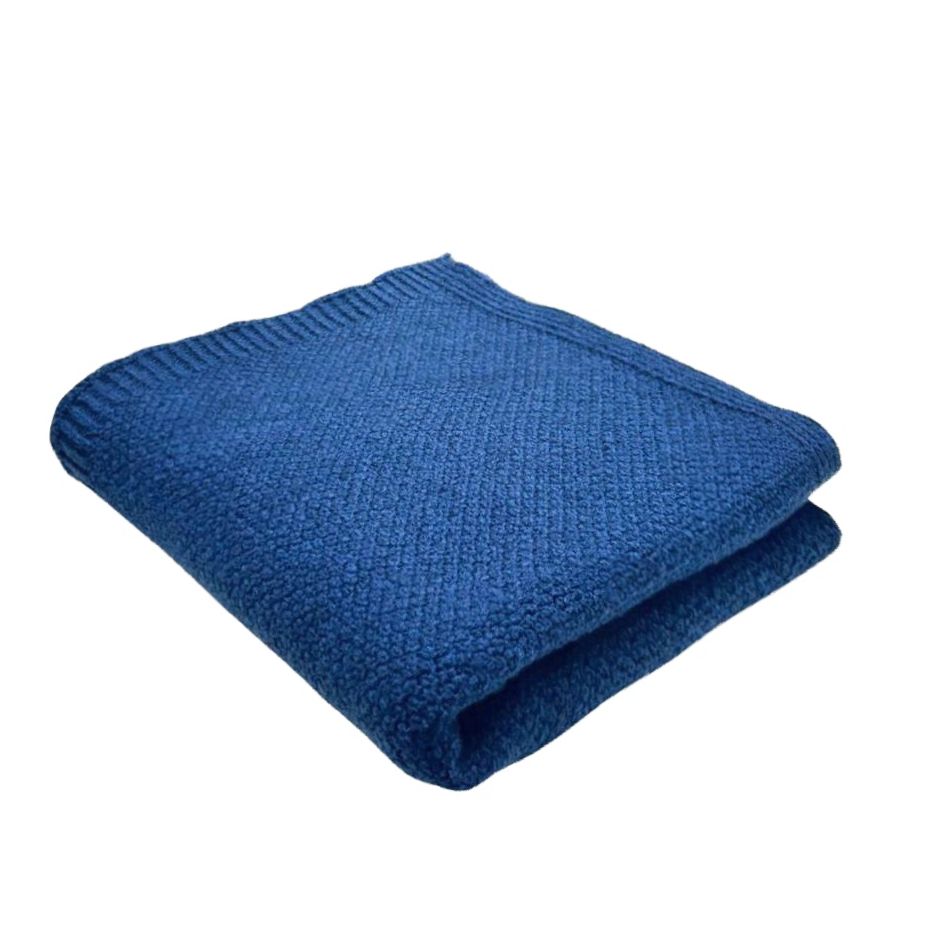 MANTA CASHMERE TOUCH PONTO ARROZ AZUL  130X180 CM