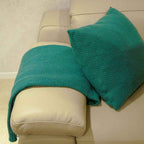 CAPA DE ALMOFADA CASHMERE TOUCH PONTO ARROZ- VERDE- 50X50 CM