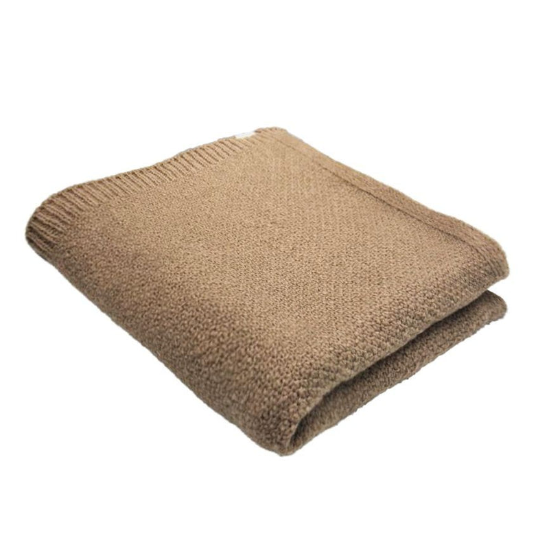 MANTA CASHMERE TOUCH PONTO ARROZ - MARROM- 130X180 CM