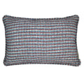 CAPA DE ALMOFADA DE TWEED VERMELHA E AZUL 50X35