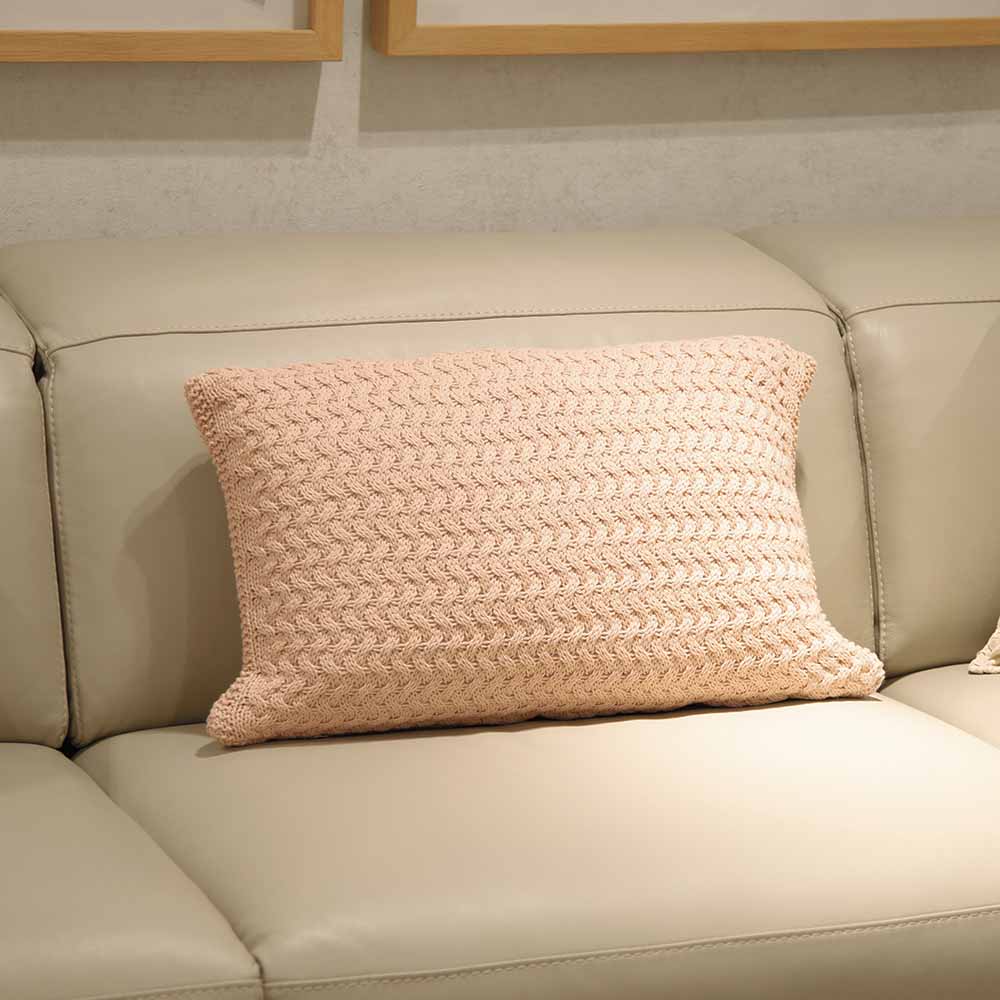 CAPA DE ALMOFADA TRICOT PLUS CESTARIA RIM ROSA 70X35