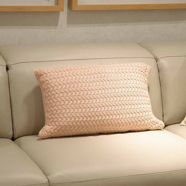 CAPA DE ALMOFADA TRICOT PLUS CESTARIA RIM ROSA 70X35