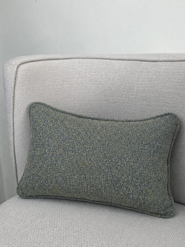 CAPA DE ALMOFADA BOUCLÉ ECO AZUL 50X35 CM