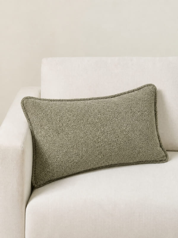 CAPA DE ALMOFADA BOUCLÉ ECO VERDE 50X35 CM