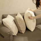 CAPA DE ALMOFADA CASHMERE TOUCH PONTO ARROZ OFF WHITE 50 x 50 CM
