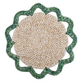 SOUSPLAT EM PALHA NATURAL FEITO À MÃO VERDE 40CM