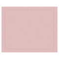 Jogo americano retangular de linho visco rosa com acabamento ajour 46x35cm - Lolahome