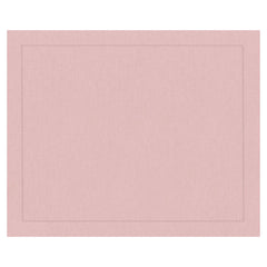 Jogo americano retangular de linho visco rosa com acabamento ajour 46x35cm - Lolahome