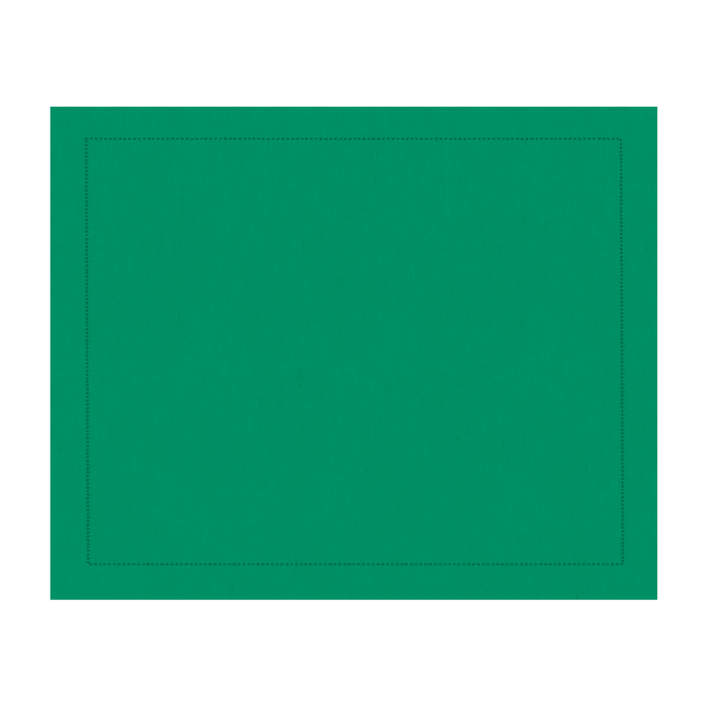 Jogo americano retangular linho visco verde 46x35cm - Lolahome