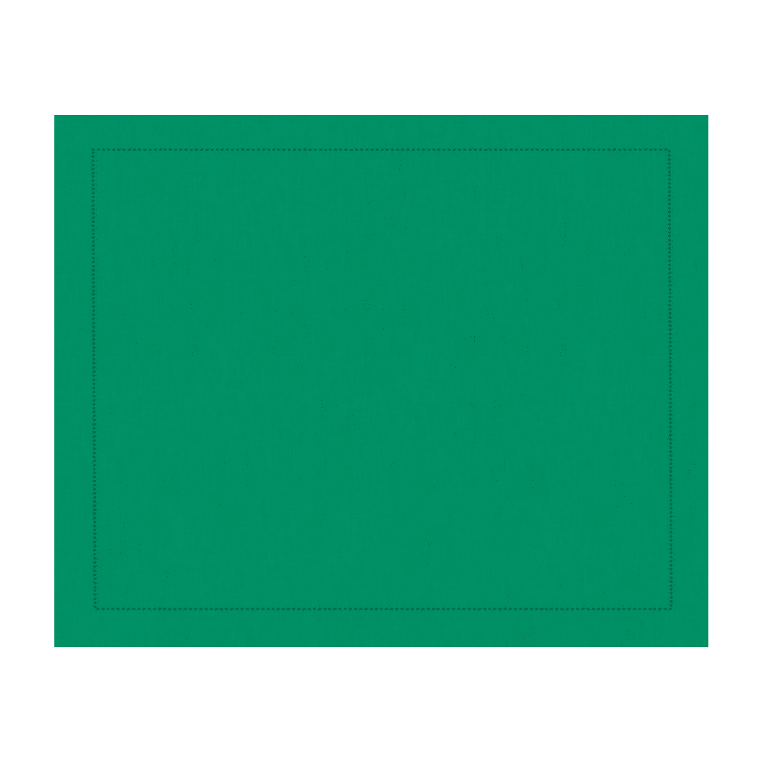 Jogo americano retangular linho visco verde 46x35cm - Lolahome