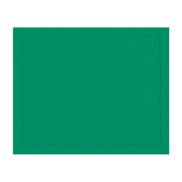 Jogo americano retangular linho visco verde 46x35cm - Lolahome