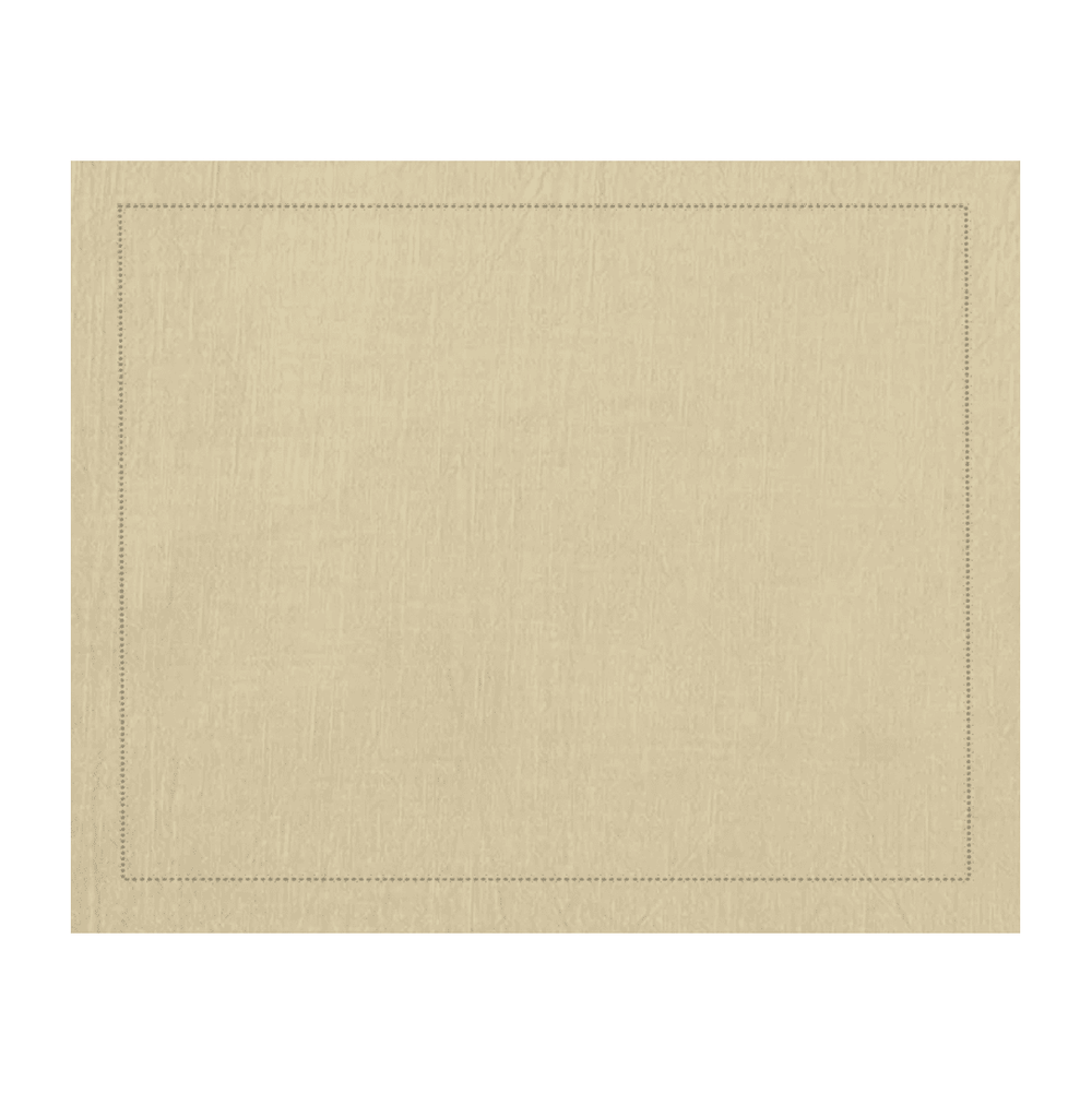 Jogo americano de ramie amarelo com acabamento ajour 46x37cm - Lolahome