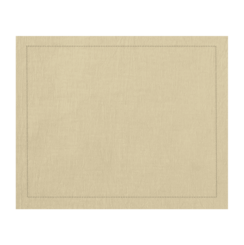 Jogo americano de ramie amarelo com acabamento ajour 46x37cm - Lolahome