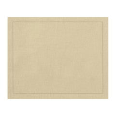 Jogo americano de ramie amarelo com acabamento ajour 46x37cm - Lolahome