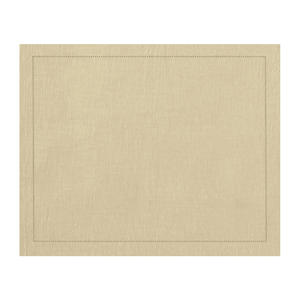 Jogo americano de ramie amarelo com acabamento ajour 46x37cm - Lolahome