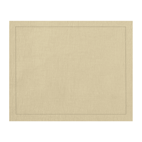 Jogo americano de ramie amarelo com acabamento ajour 46x37cm - Lolahome