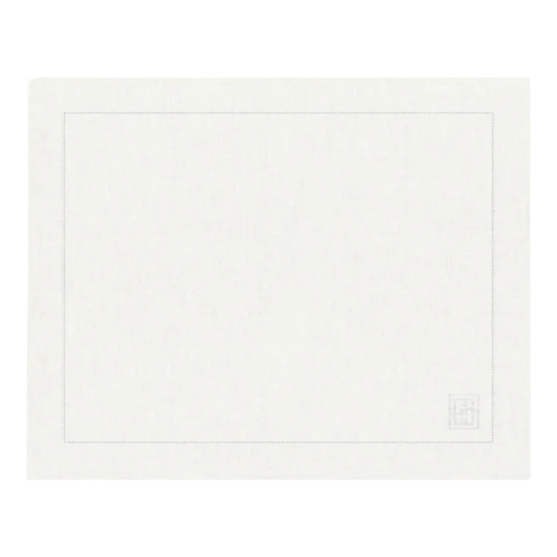 JOGO AMERICANO DE LINHO PURO BARRA LARGA PREMIUM OFF WHITE 50X39CM