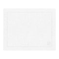 Jogo americano de linho misto premium branco 50x39cm com barra larga - Lolahome