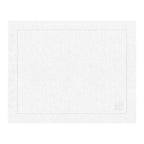 Jogo americano de linho misto premium branco 50x39cm com barra larga - Lolahome