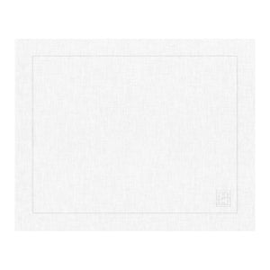 Jogo americano de linho misto premium branco 50x39cm com barra larga - Lolahome