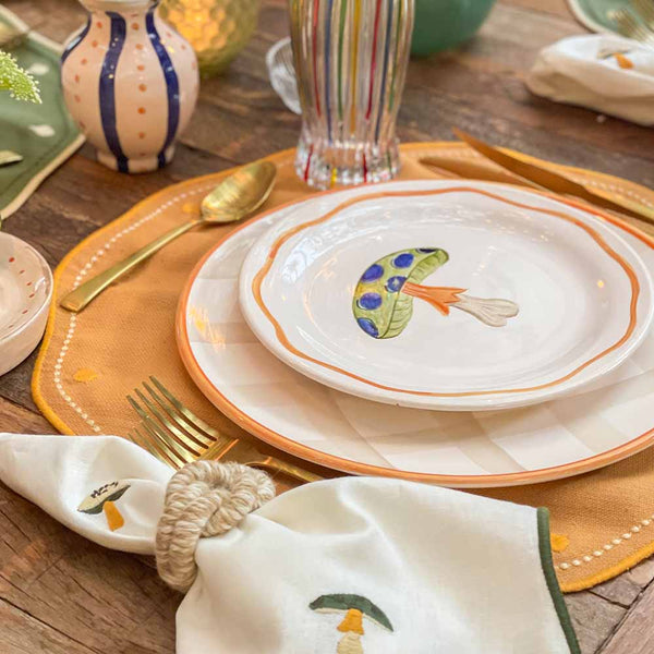 JOGO AMERICANO REDONDO AL FRESCO AMARELO 43 CM