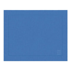 JOGO AMERICANO DE LINHO PURO BARRA LARGA PREMIUM AZUL ÍNDIGO