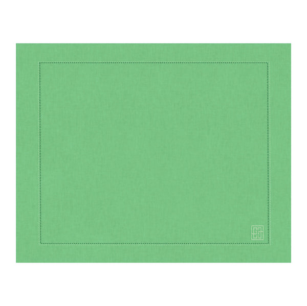 Jogo americano de linho visco barra larga premium verde 50x39 cm – Lolahome