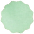 Jogo americano impermeável rafia redondo verde claro 43cm Lolahome