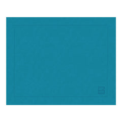 Jogo americano de linho puro barra larga premium azul petróleo 50x40 cm – Lolahome