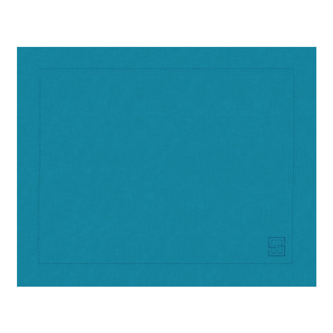 Jogo americano de linho puro barra larga premium azul petróleo 50x40 cm – Lolahome