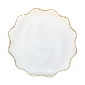 Jogo americano impermeável Breeze redondo bege 41cm sobre mesa
